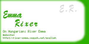 emma rixer business card